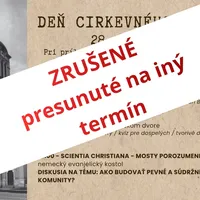 DEŇ CIRKEVNÉHO ZBORU 2026 - zrušené