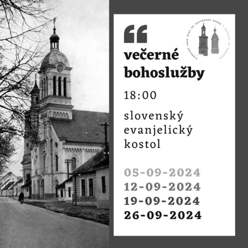 VEČERNÉ BOHOSLUŽBY - sept. 2024