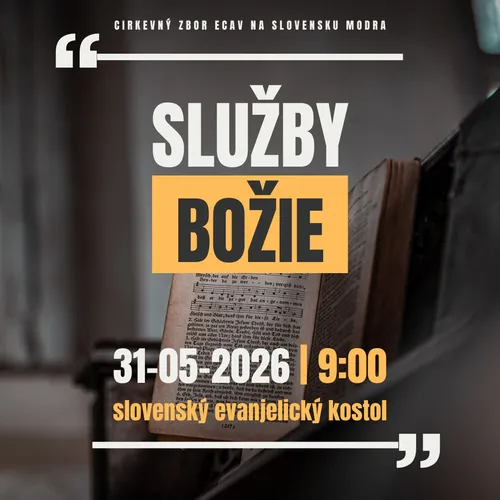 SLUŽBY BOŽIE - 31.05.2026