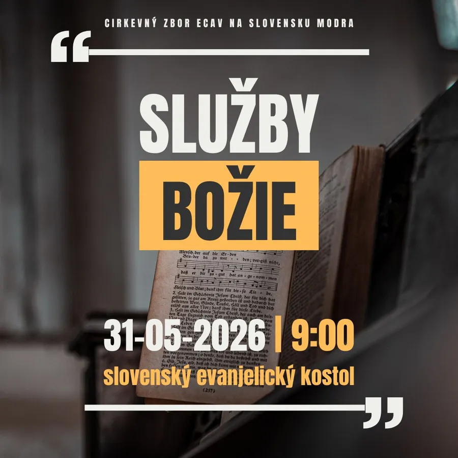 SLUŽBY BOŽIE - 31.05.2026