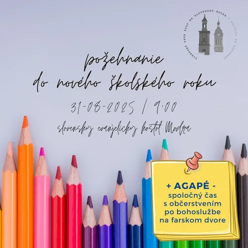 POŽEHNANIE DO NOVÉHO ŠKOLSKÉHO ROKU 2025/2026