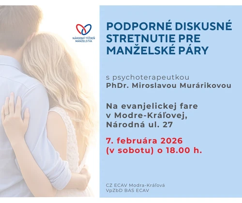 PODPORNÉ DISKUSNÉ STRETNUTIE PRE MANŽELSKÉ PÁRY