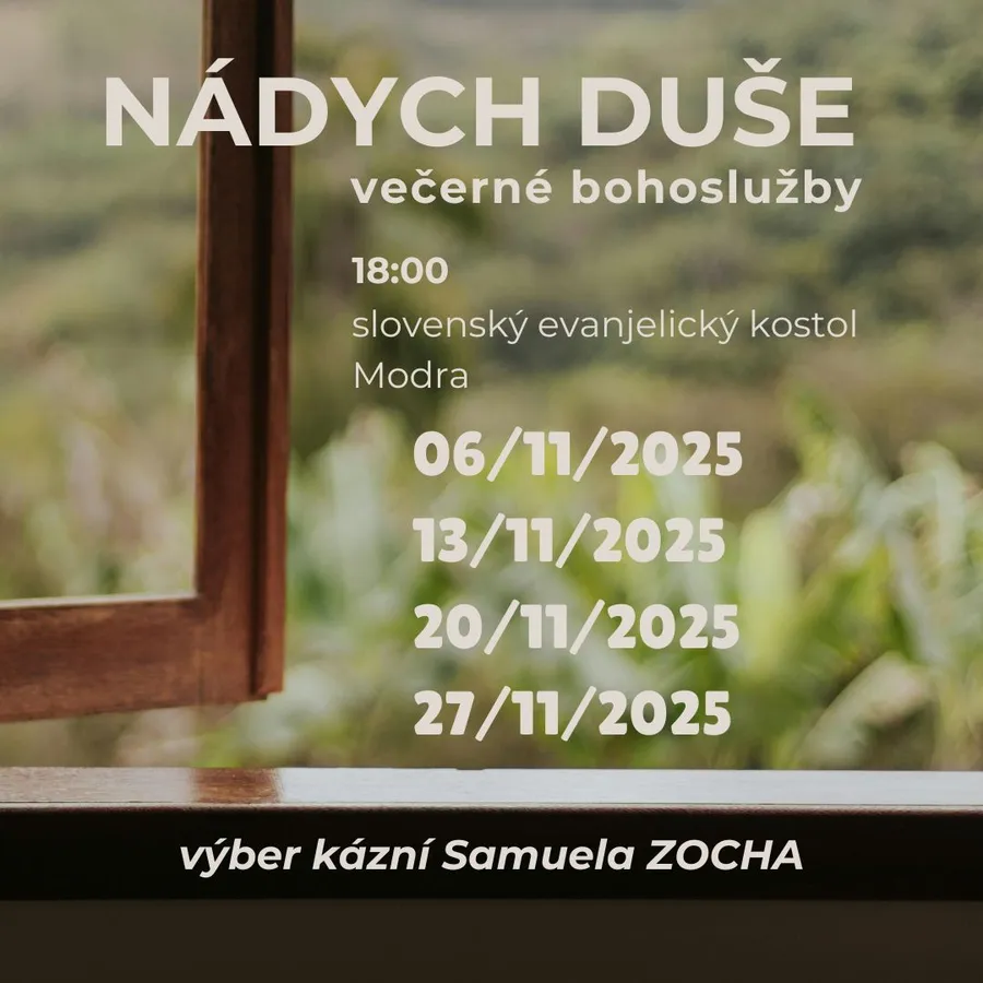 NÁDYCH DUŠE - nov. 2025