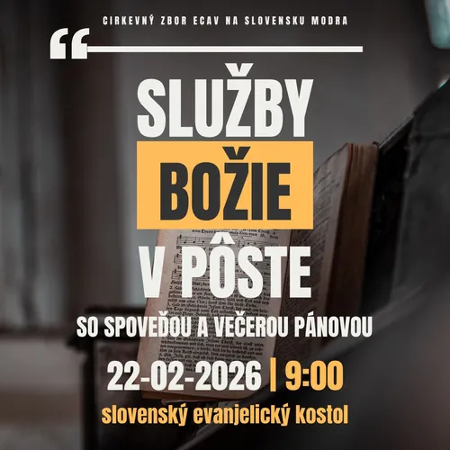 SLUŽBY BOŽIE - 22.02.2026