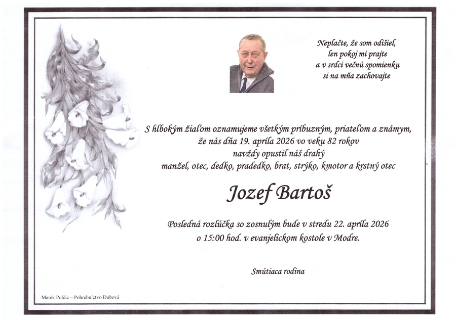 POSLEDNÁ ROZLÚČKA s Jozefom Bartošom